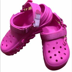 Pink Post Malone Crocs M6W8